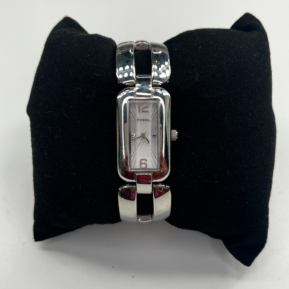 Fossil F2 Women's Silver Stainless Steel Quartz Watch ES-1878 -‎ New Battery